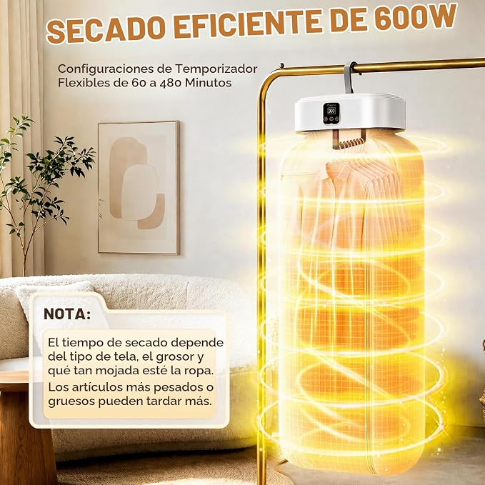 Tu ropa seca, estés donde estés con la Secador de Ropa Portátil